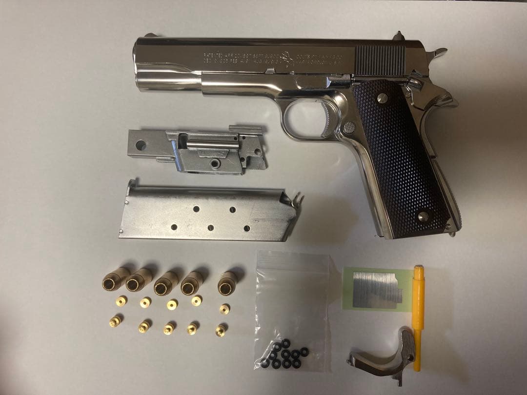 マルシン　コルトガバメント　M1911A1 シルバー　組み立てキット　モデルガン