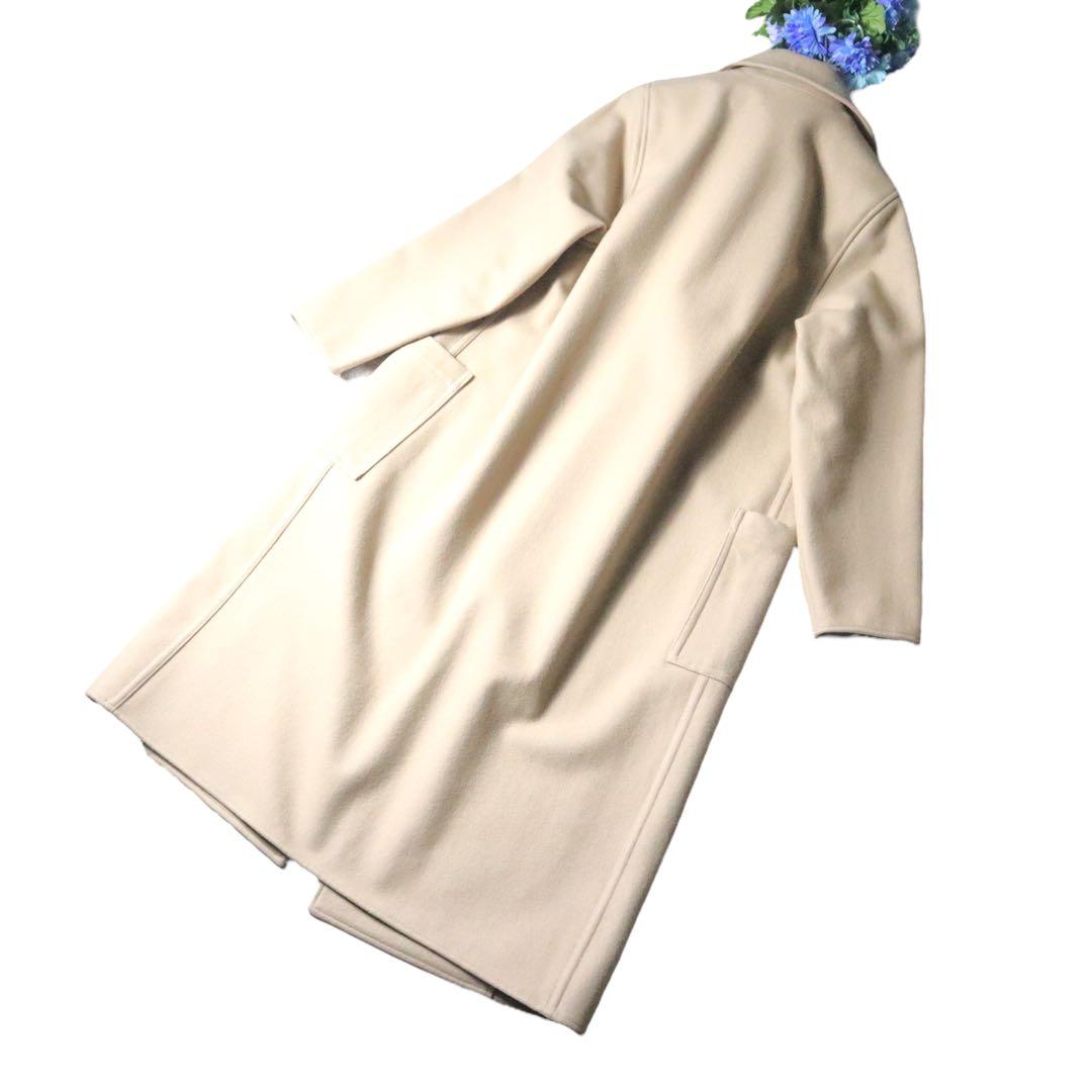 HYKE MELTON WORK COAT beige 新品同様　ロングコート