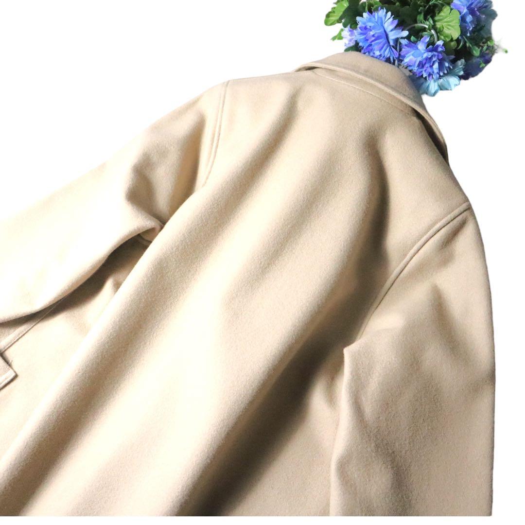 HYKE MELTON WORK COAT beige 新品同様　ロングコート