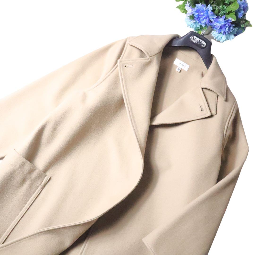 HYKE MELTON WORK COAT beige 新品同様　ロングコート