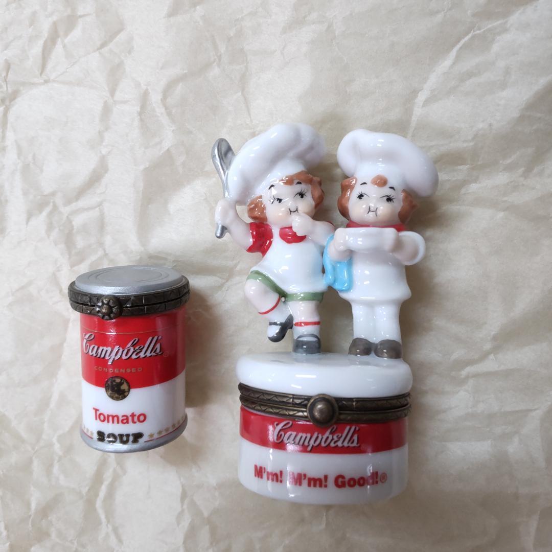 Campbellkids　キャンベルキッズ　陶器小物入れ 　2点　ヒンジボックス