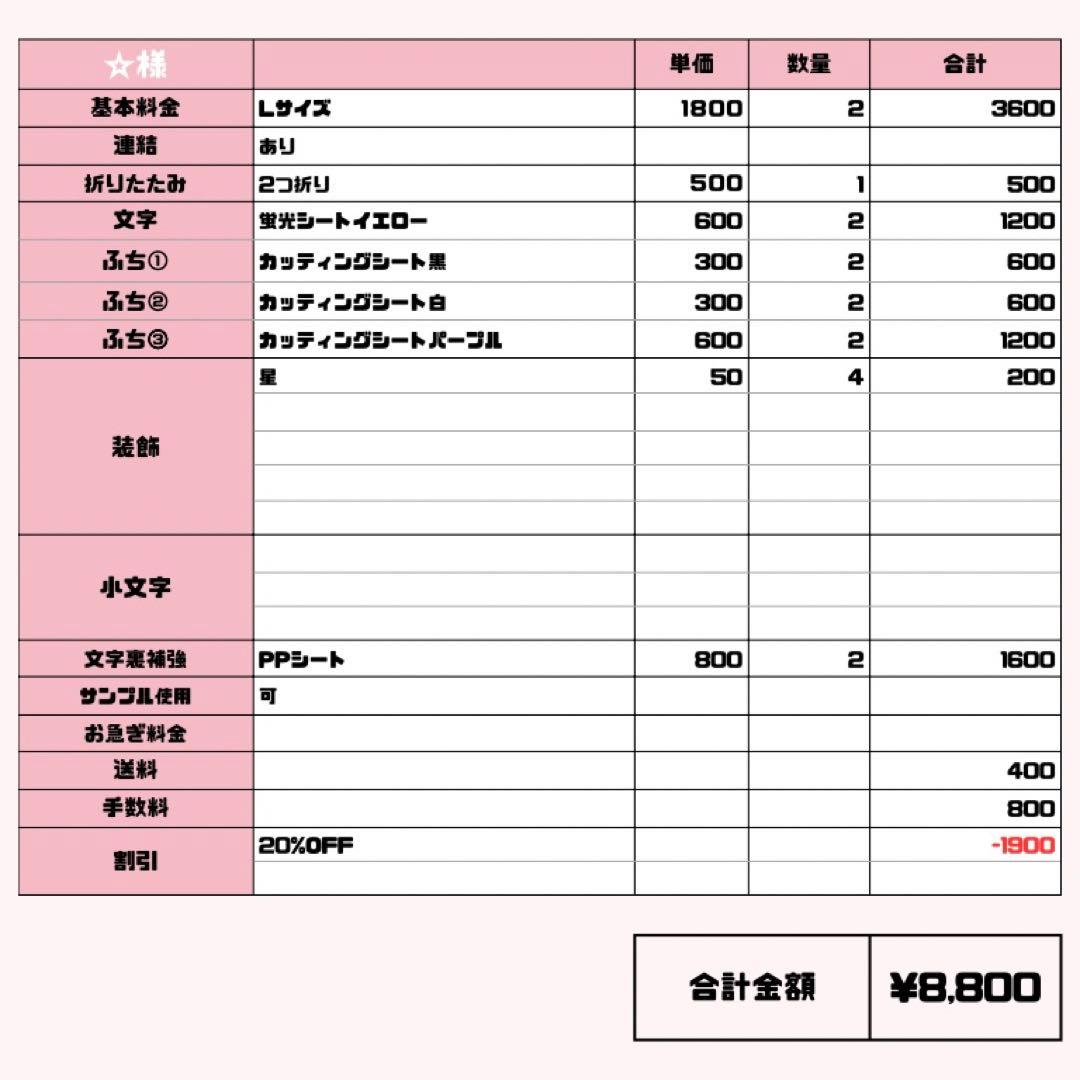 ☆【2/1発】うちわ文字 連結 文字パネル 団扇屋さん オーダー