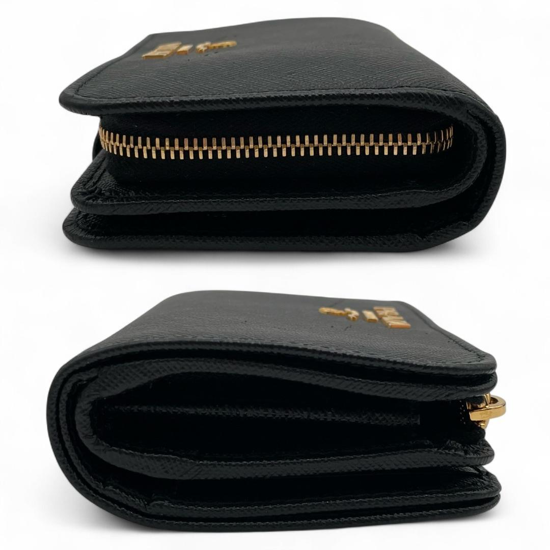 Y【最終価格】プラダ サフィアーノメタル 1ML225 コンパクトウォレット