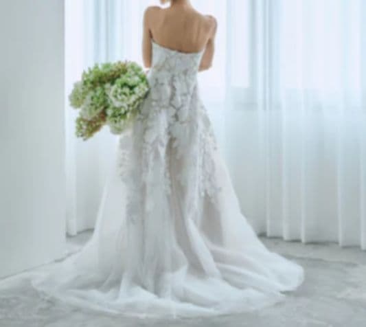 dressproduction フラワーレースベアトップチュールドレス W313