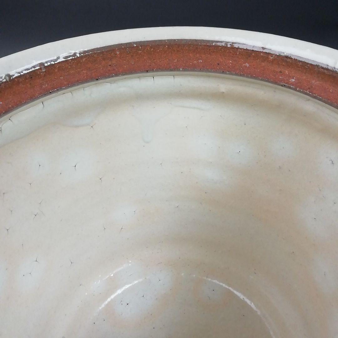 Ｔ９９５　水指　『粉引　水指』『塗替蓋付』『宇田佐平 造』　共箱　茶道具