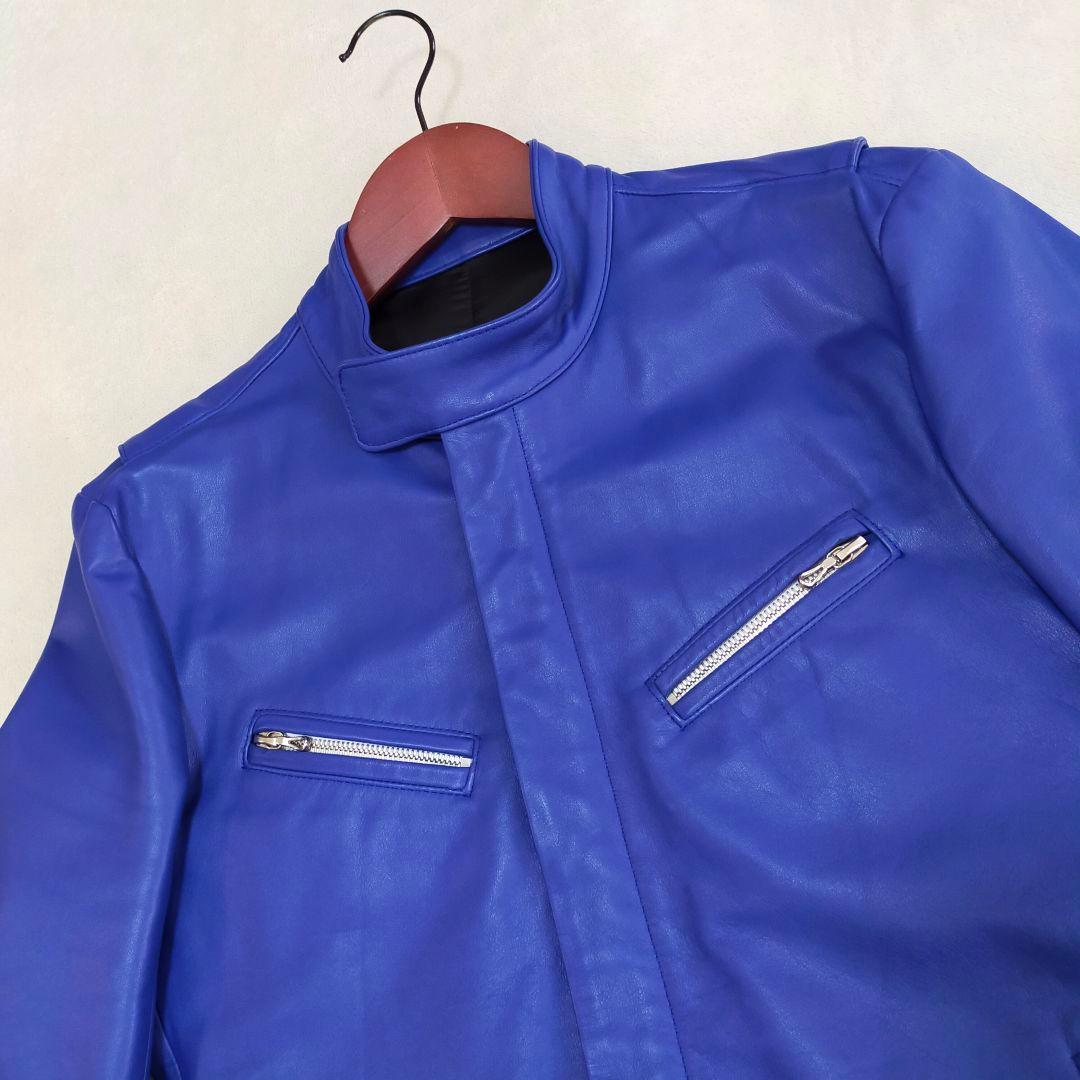 美品　LITHIUM HOMME　44　逆ハの字　シングルライダースジャケット