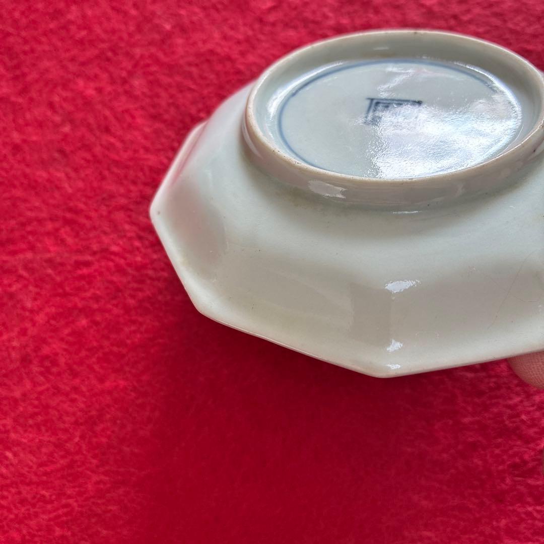 古伊万里　色絵　魚藻文　小皿　5枚組