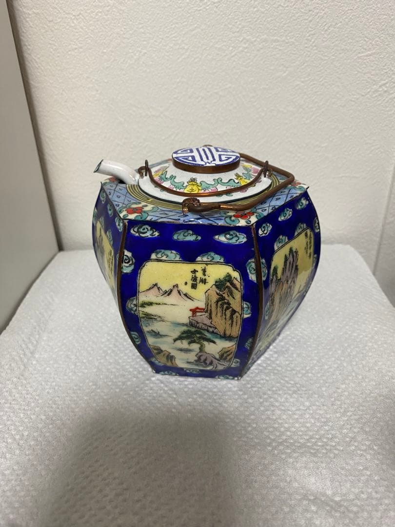 中国 六角酒器　チロリ　熱燗　大明宣徳　アンティーク　ヴィンテージ 徳利 古美術