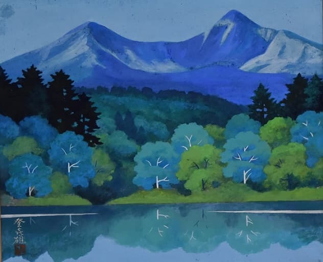 日本画・美術品・画題・磐梯