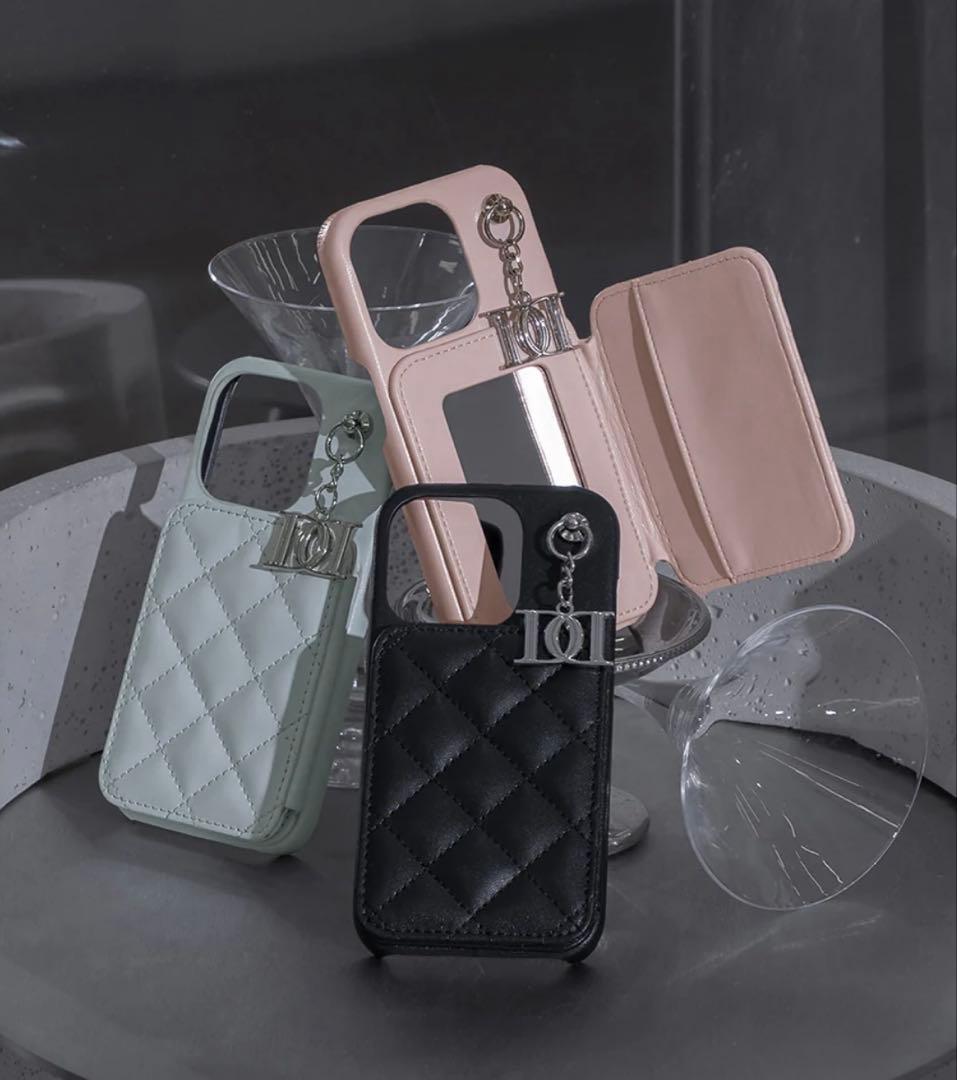 darich キルティングミラーDDチャームiPhoneケース