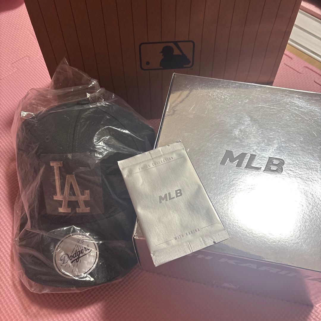 aespa カリナ MLB キャップ 帽子グレー KARINA トレカセット