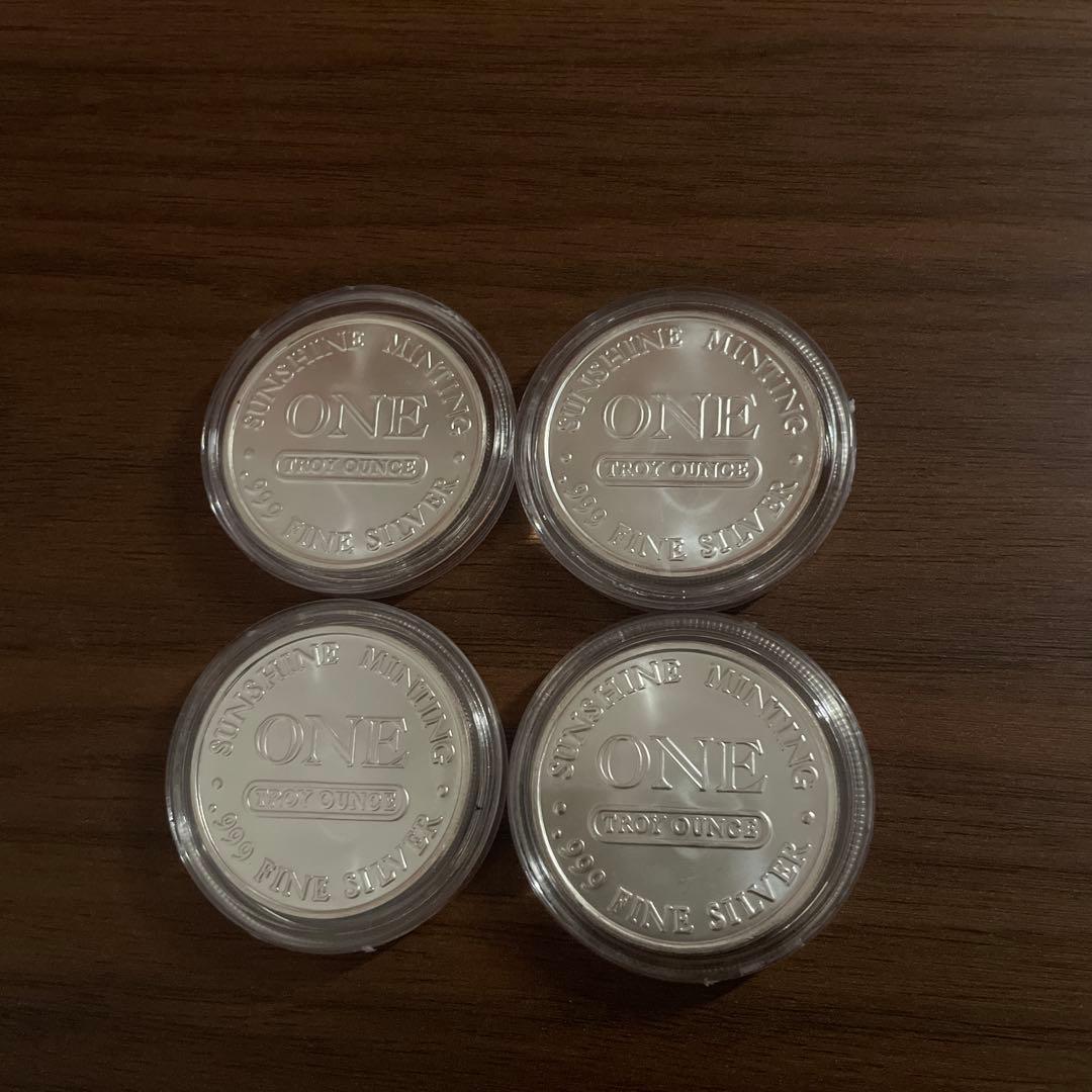 サンシャインミント・イーグルの1オンス銀貨4枚セット