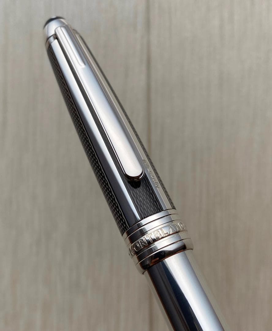 超美品 モンブラン ソリティアシルバーファイバー 925 ボールペン新品リフィル