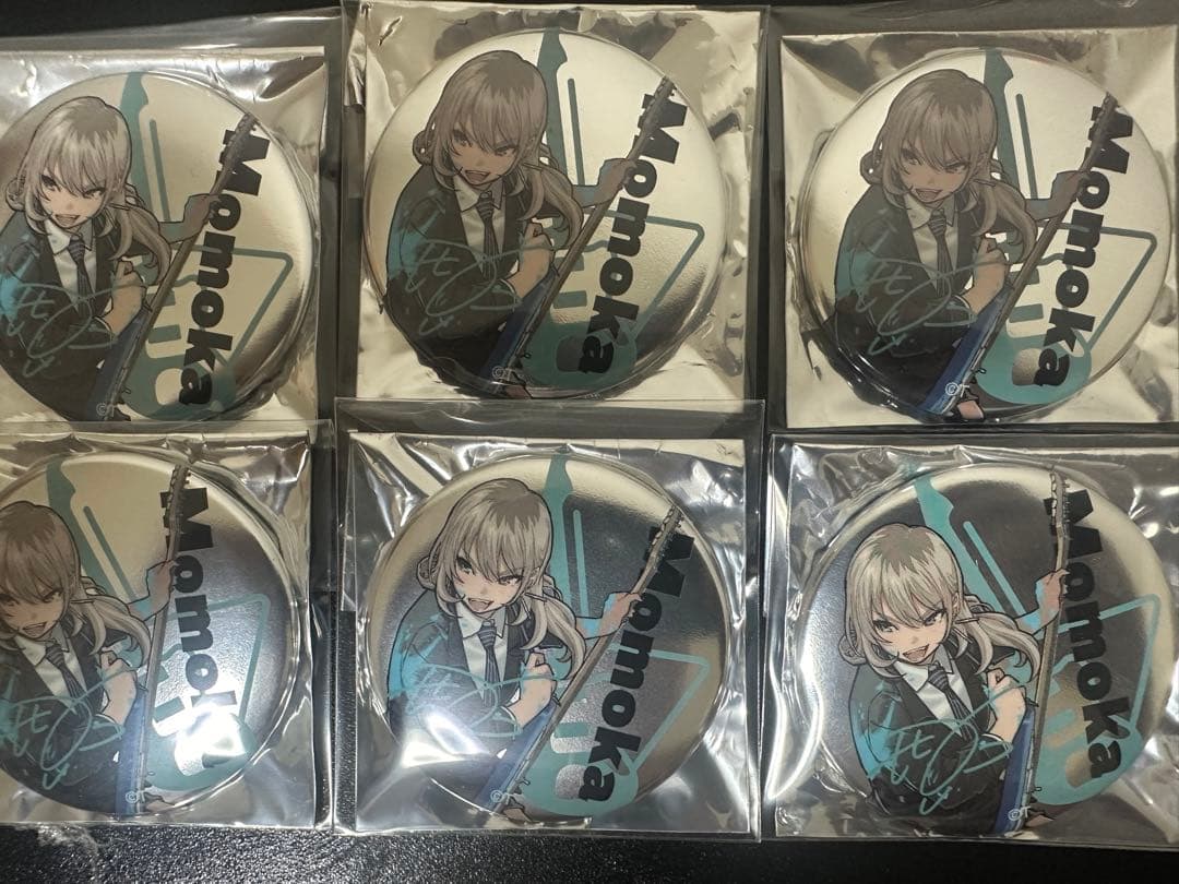 ガールズバンドクライ 2nd 河原木桃香 缶バッジ サイン入り　6枚セット