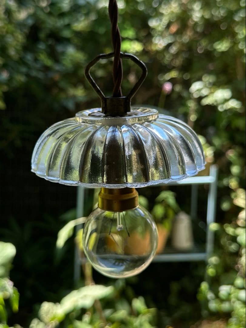 1920年代 フランス アンティーク 大きなお花の可愛いアトリエランプ＊