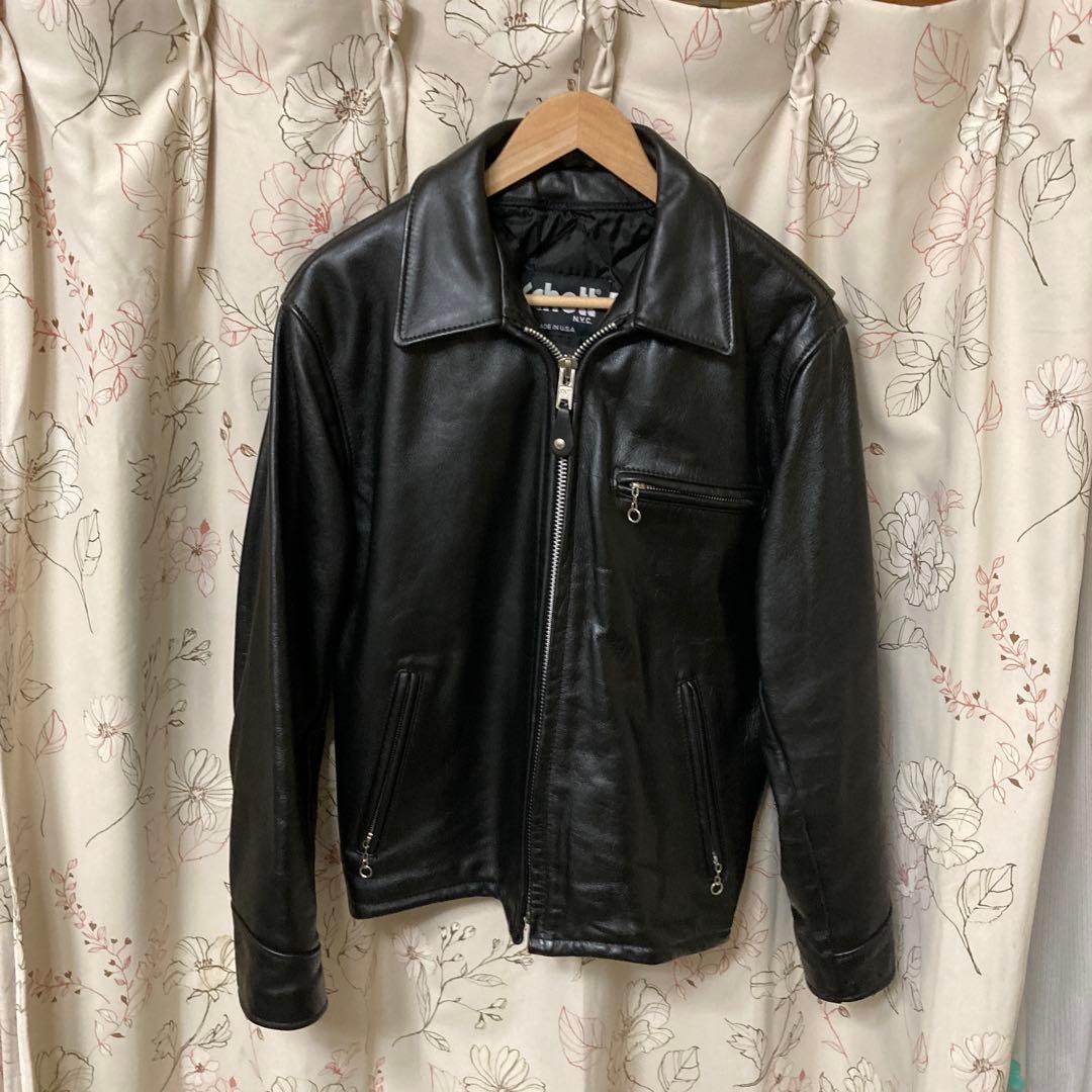 Schott シングルライダース AT101 ブラック 40