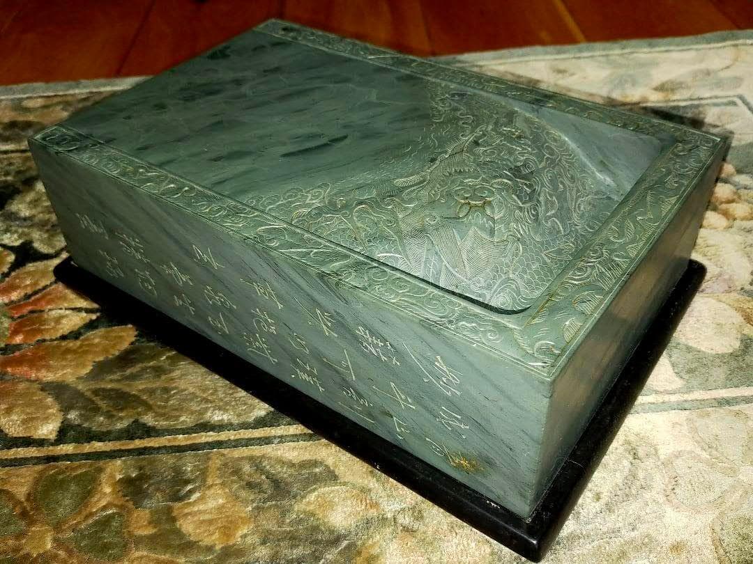 ♥特大　中国　硯　箱付き　9.2ｋｇ　骨董品