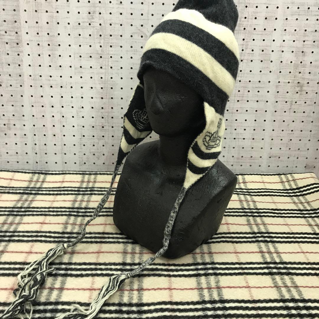 当時物 ムーンバット Vivienne Westwood 耳当て付 ニット帽