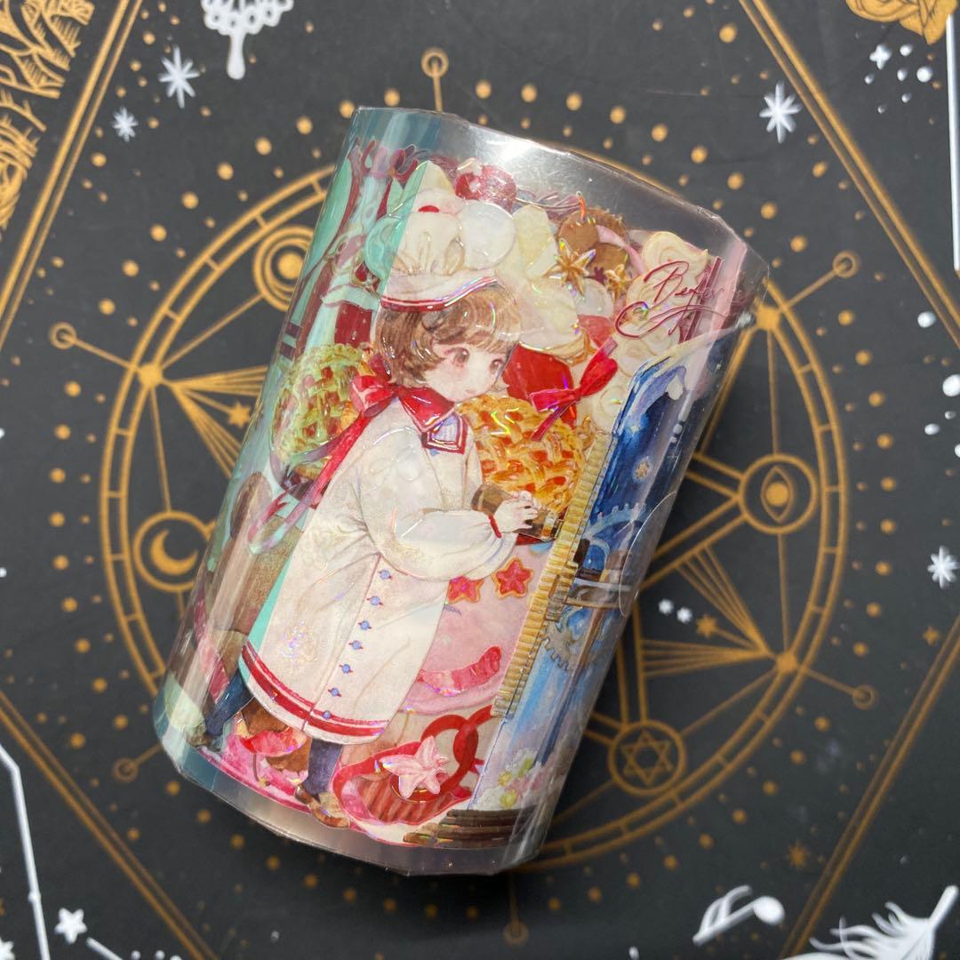 【V】海外　10m巻　貝殻光マスキングテープ　人物系/装飾系