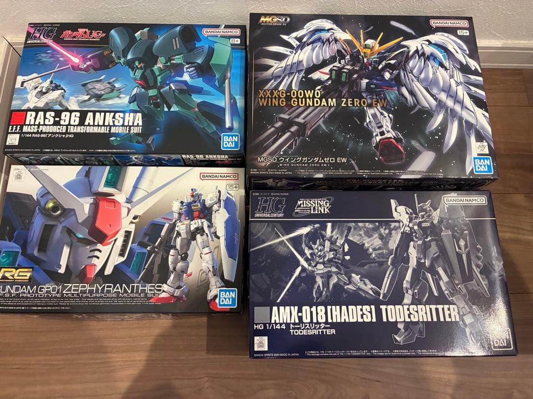 MGSDウイングガンダムゼロEWトーリスリッターアンクシャRGガンダム試作1号機