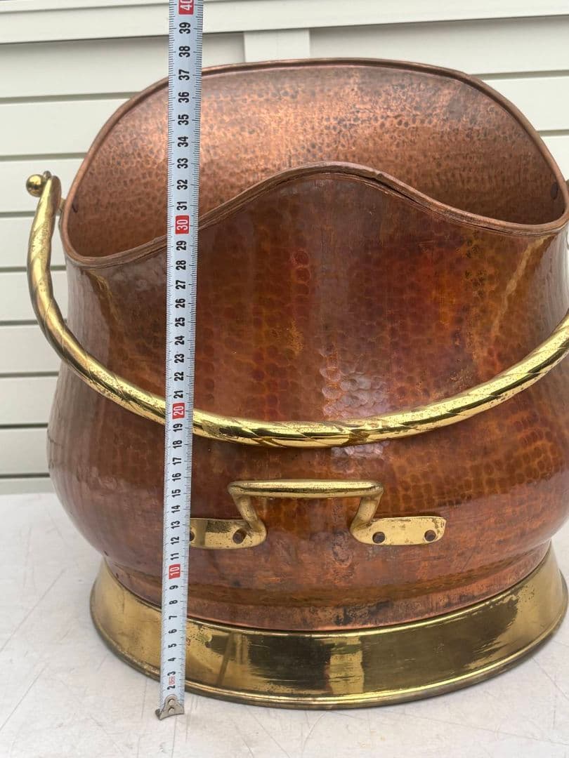 イタリア銅製バケツ☆花入れ☆物入