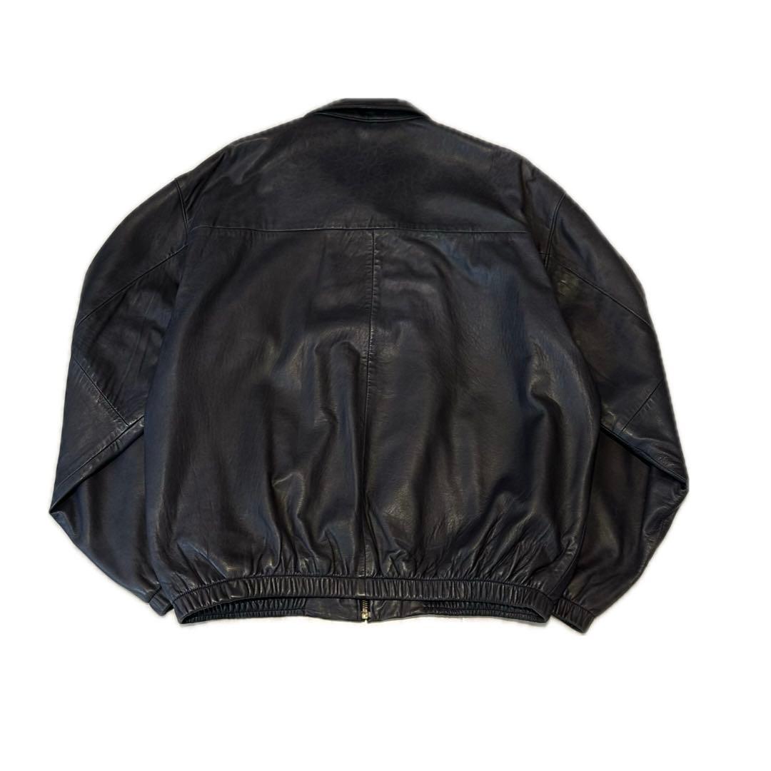希少　90s ラルフローレン ポニーマークなし レザー スイングトップ 革ジャン