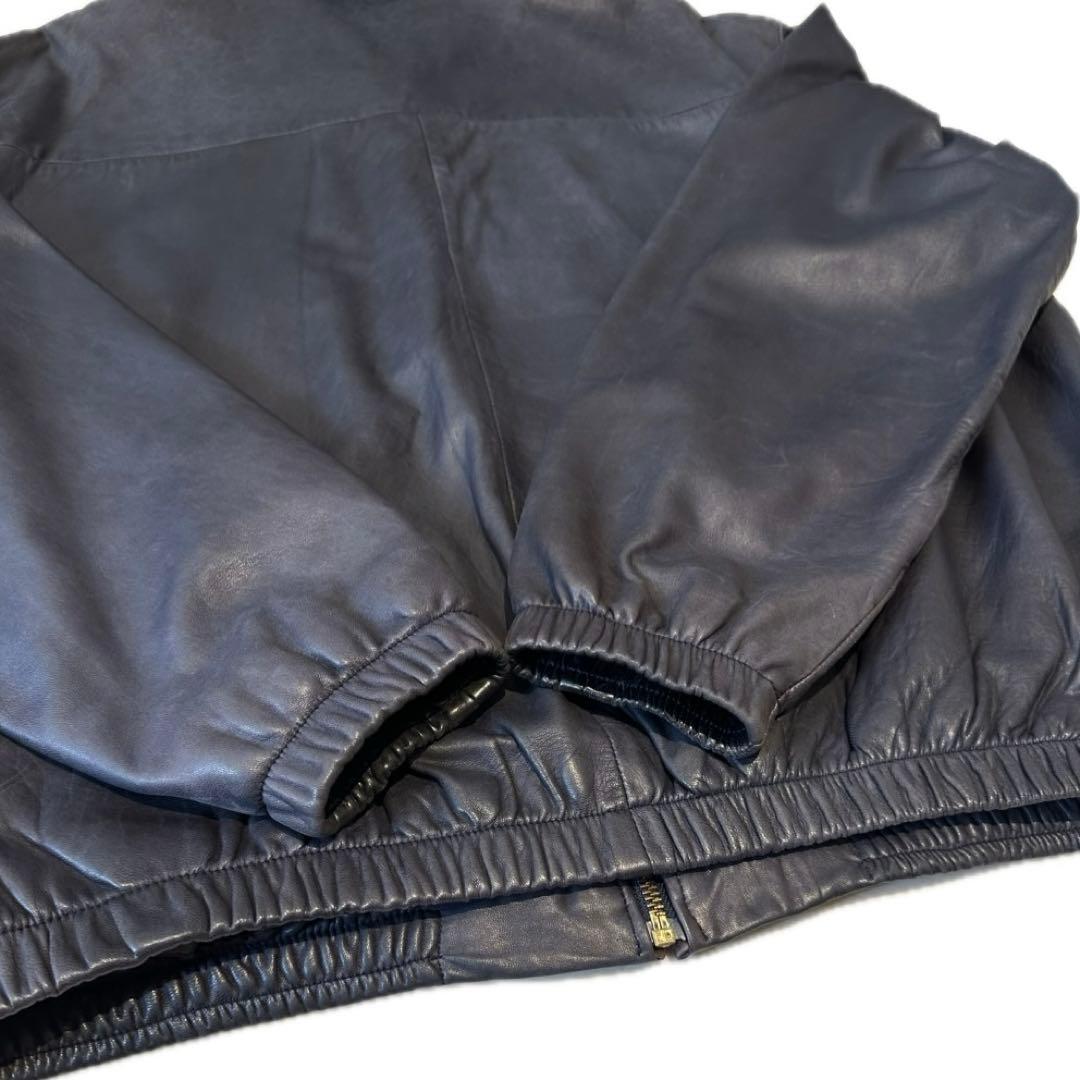 希少　90s ラルフローレン ポニーマークなし レザー スイングトップ 革ジャン