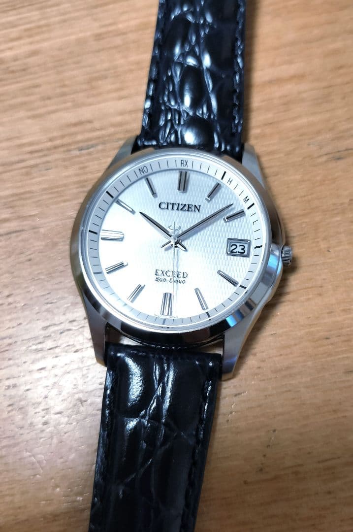 美品　シチズン　EXCEED　エコドライブ電波時計　EAG74-2941