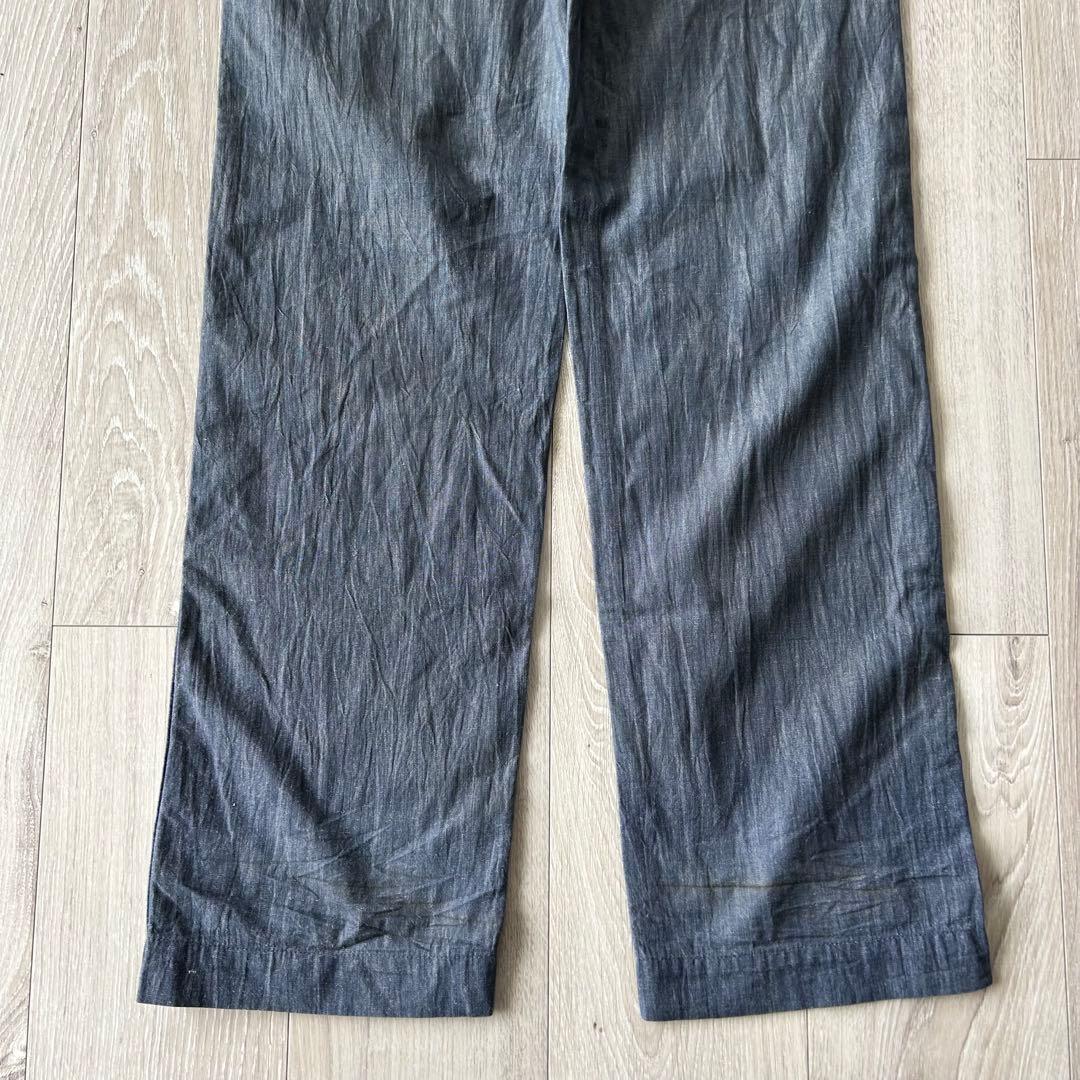 45rpm コットン リネン インディゴ チノパン30 シャンブレー アメカジ