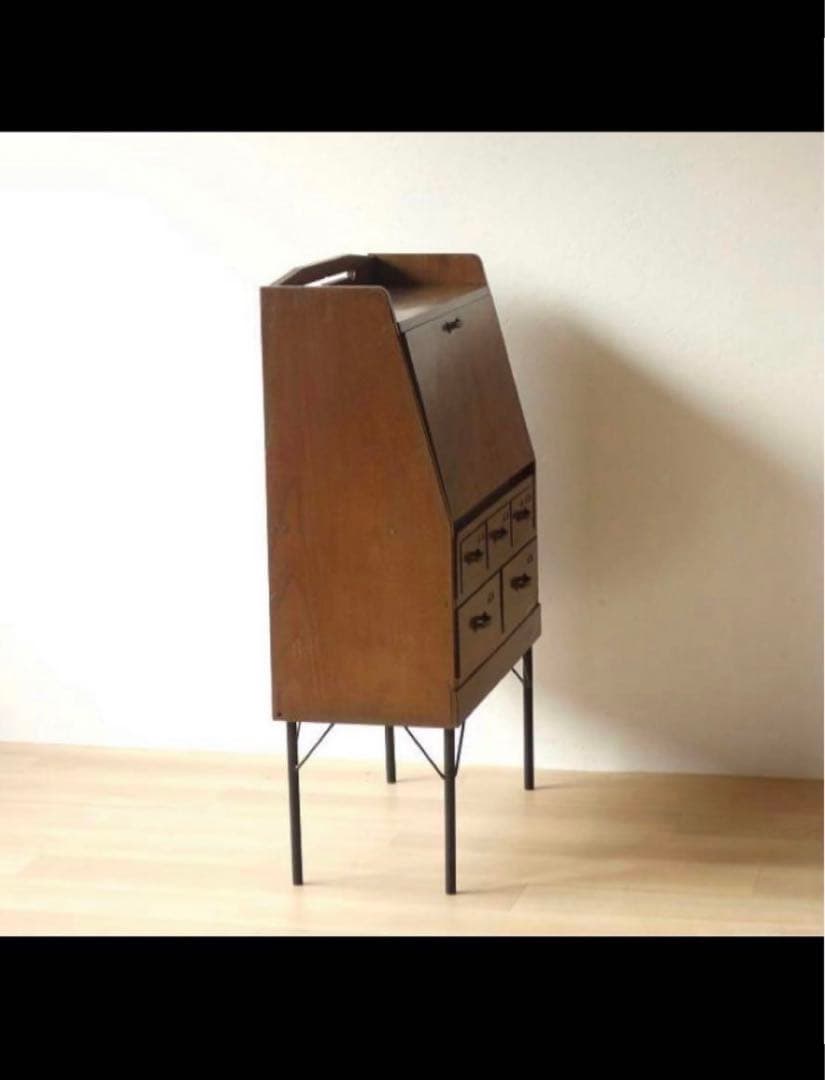 【ネモ】古道具　ライティングビューロー　文机　チェスト