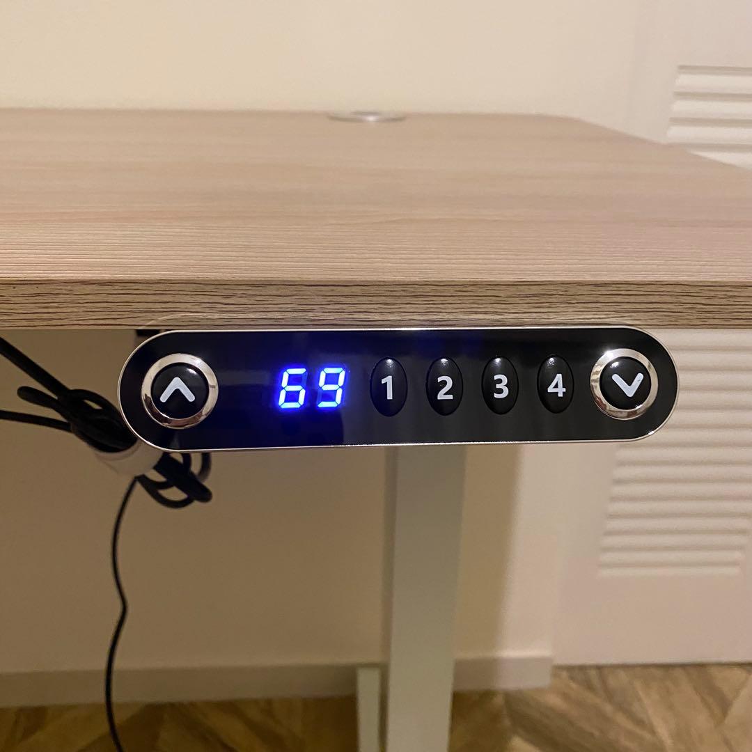 電動昇降デスク パソコンデスク無段階昇降 調整範囲69〜115cm 天板脚セット