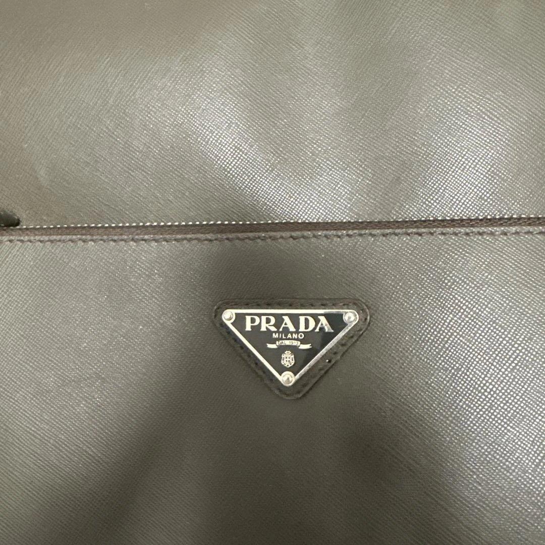 PRADA オリーブグリーン レザーキャリーケース期待持ち込みサイズ