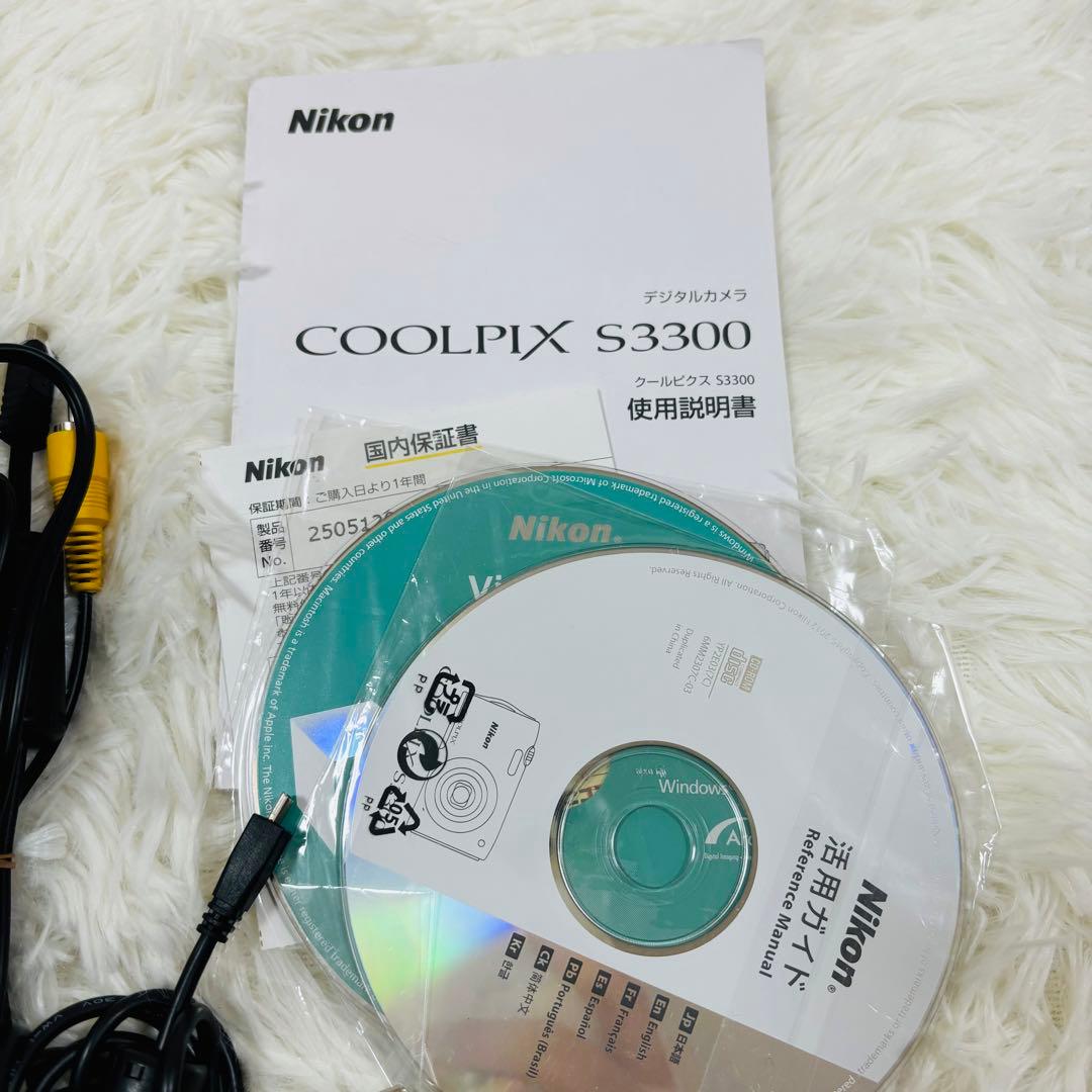【美品】Nikon COOLPIX S3300 ストロベリーピンク
