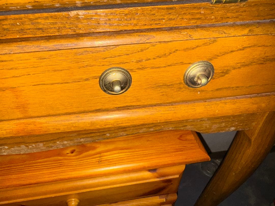 英国風　アンティーク家具　ライティングデスク　猫足　　書斎　ビンテージ