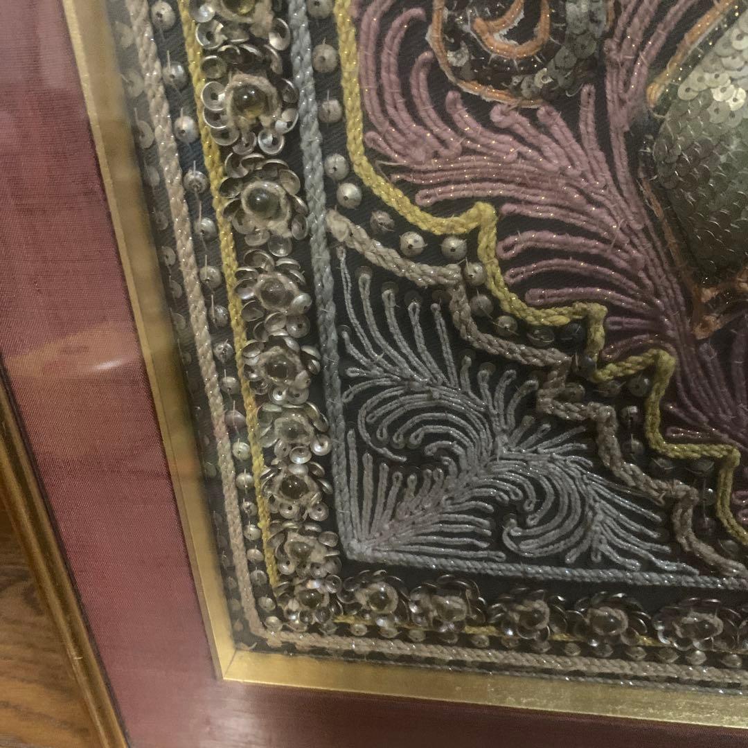 インドの伝統アート 象と騎士の絵