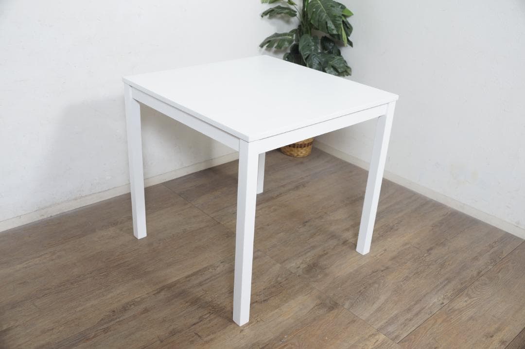 JUNKOダイニングテーブル　75× コスメワゴン　ホワイト　２点セット