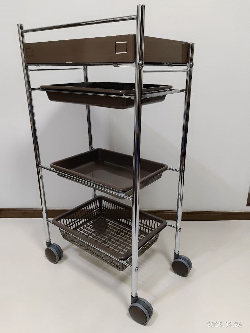 キャスター付き ワゴン台　　 美容師　理容師 コンパクトセット台