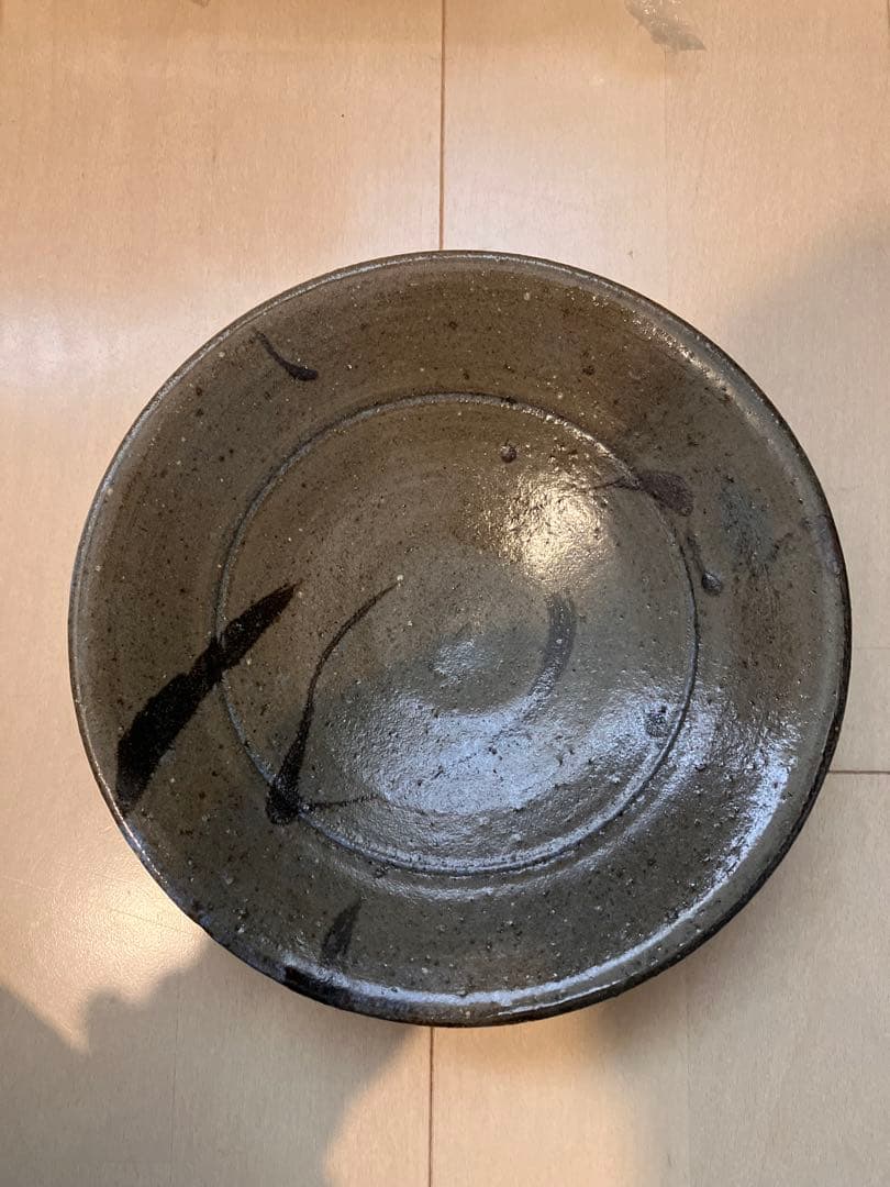 栗駒陣ヶ森焼 鈴木照雄作 中皿　民藝