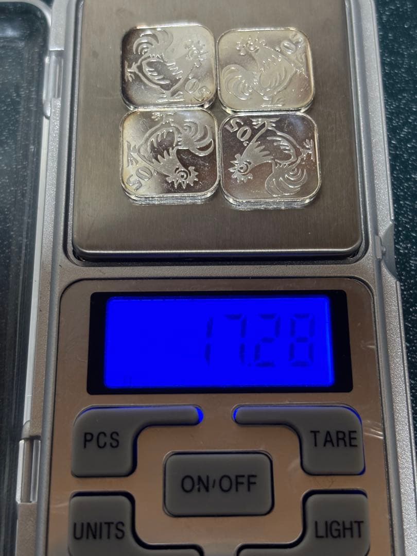 造幣局　純銀メダル　ミニ　鶏のデザイン 17.28g シルバー