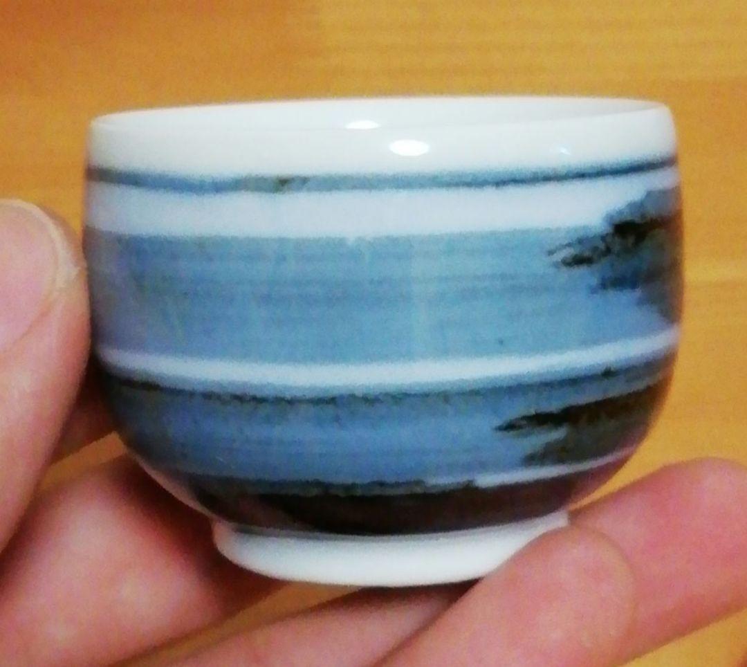 青木龍山作　染付　酒器　共箱　略歴付