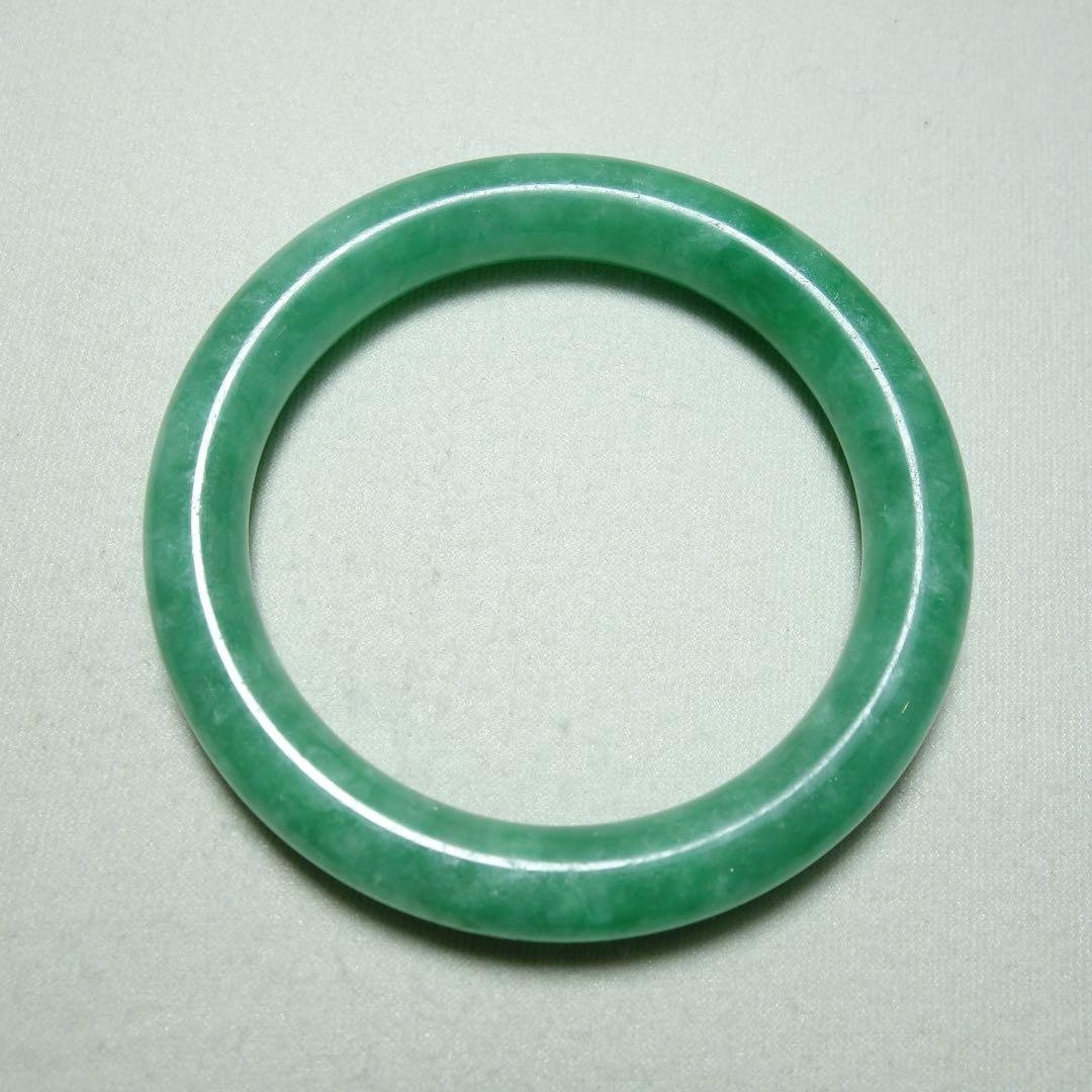 満緑 翡翠 バングル 天然石　C1A009