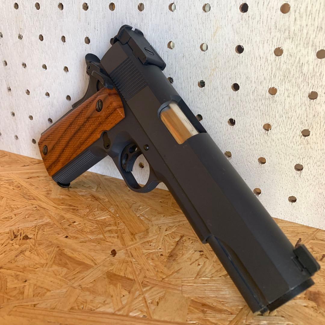 S2S M1911 ハンドガン エアコッキング ブラック 木製グリップ