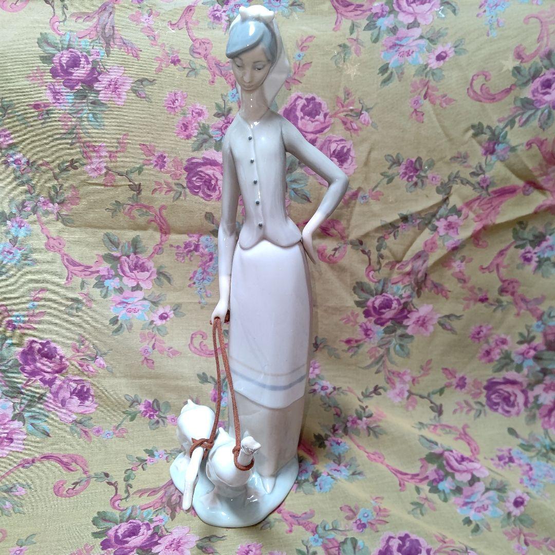 アンティーク雑貨 LLADRO Girl With Two Geese 28cm