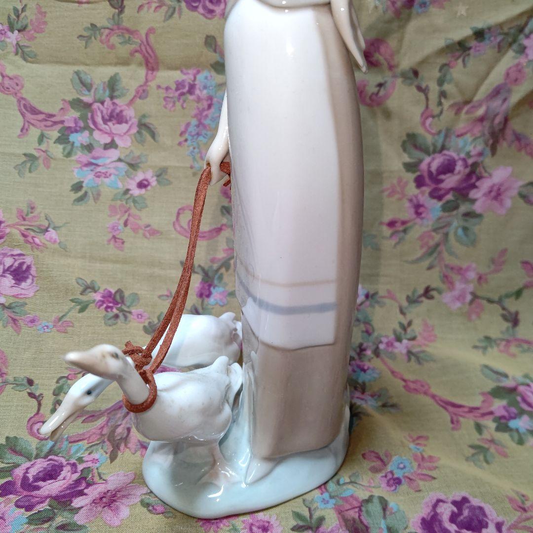 アンティーク雑貨 LLADRO Girl With Two Geese 28cm