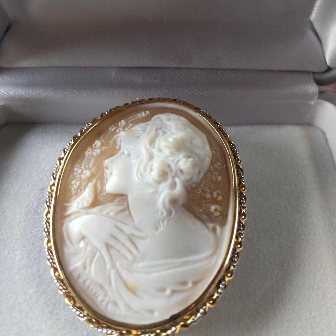 カメオ　K18 Pt900