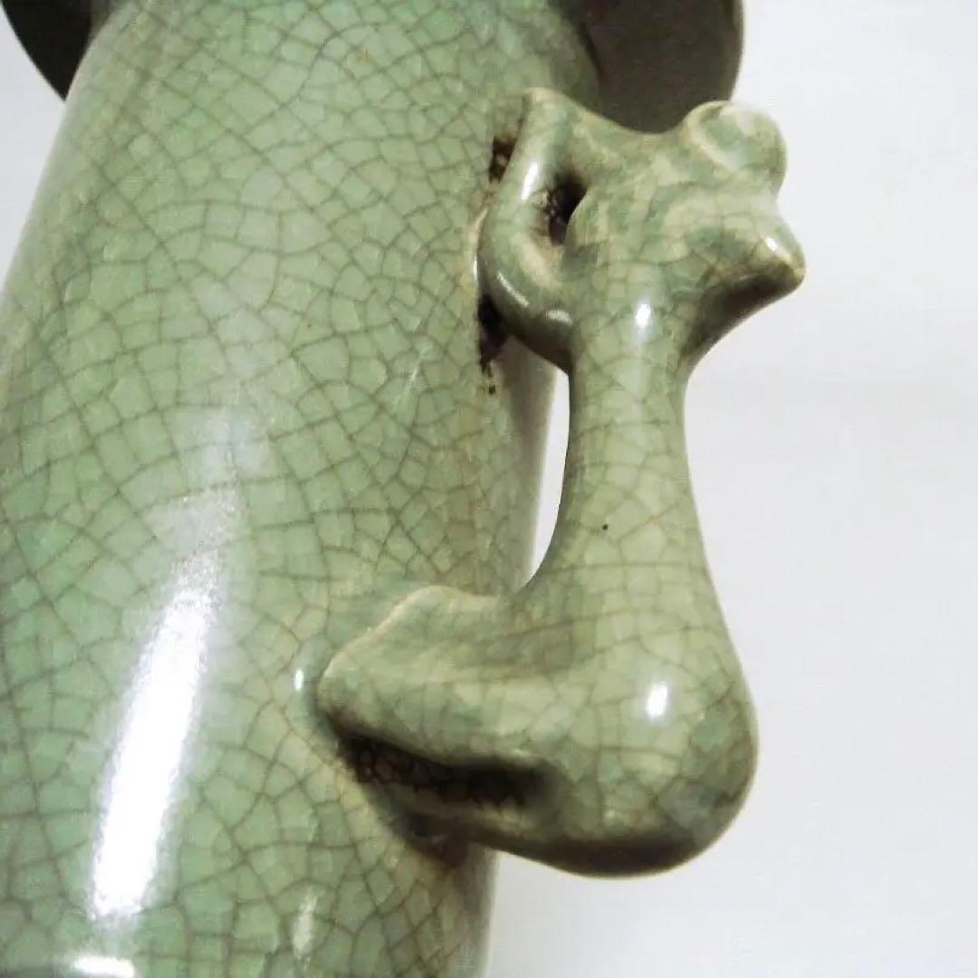 136『中国美術 青磁 花入壺』　　/骨董品 古美術 古玩 アンティーク