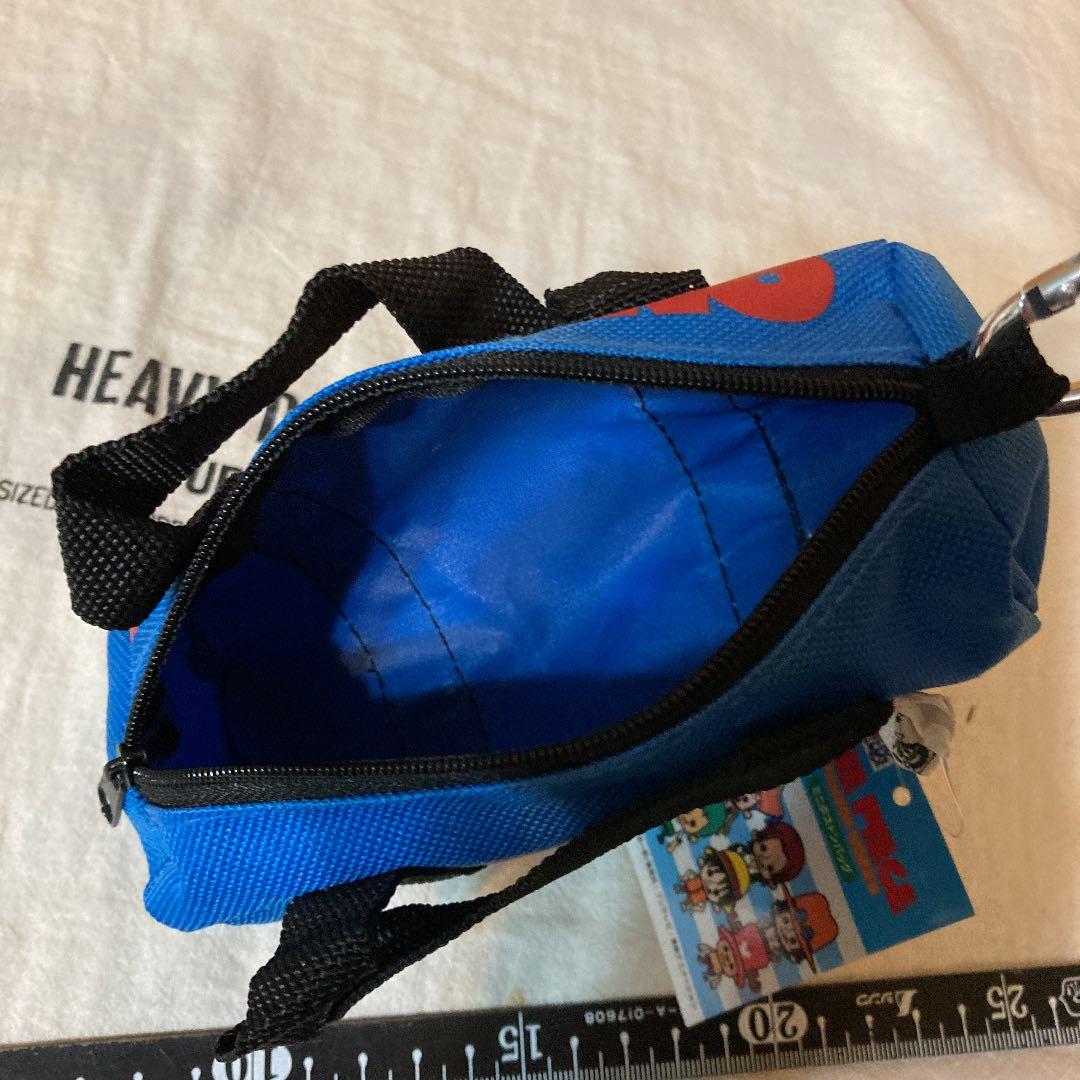 ミニボストン　ポーチ　ワンピース　新品未使用　ルフィ　青　カラビナ付き