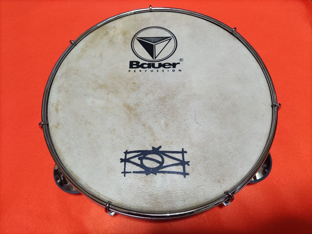 ☆Bauer PERCUSSIONパンデイロ　本皮　10インチ　スペーサー入り☆