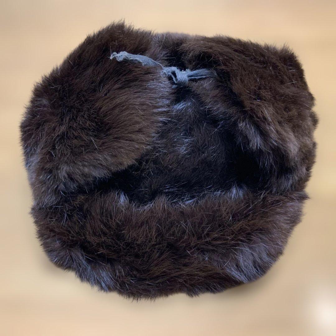 ソ連軍　ウシャンカ帽　リアルミンク