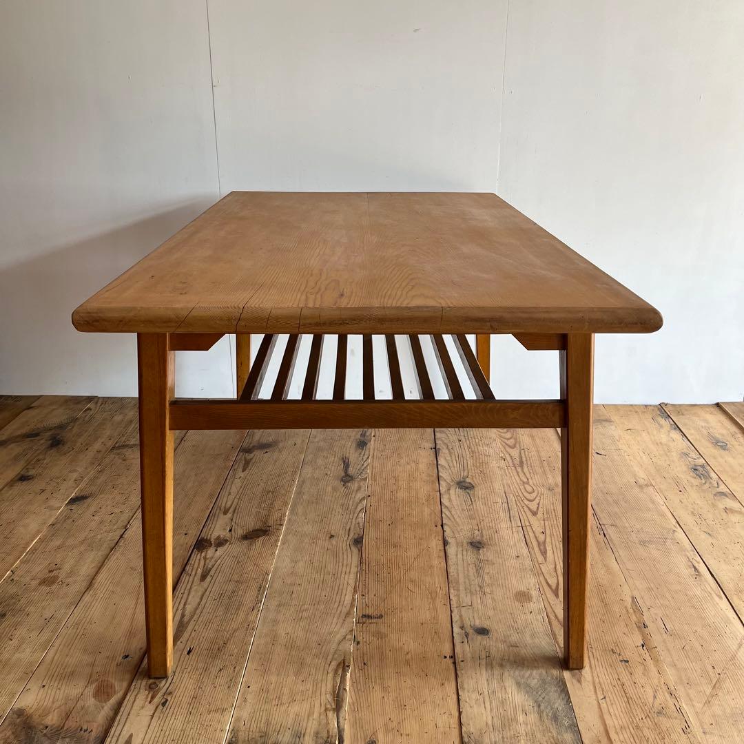 アンティーク テーブル オーク材 パイン材 机 4人掛け ナチュラル 無垢材